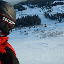 Jag blickar ner f&ouml;r offpisten..... Mumma!. Foto: Emma Johansson. &Aring;kare: Jag.