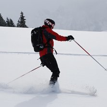 Lite sol mellan molnen en puderdag p&aring; Brunni. P&aring;. Foto: Magnus Ekstr&ouml;m. &Aring;kare: Klas Rydstrand.