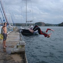 Efter o ha &aring;kt lite vattenskidor,, upp ur vattnet. &Aring;kare: OLLE= My SELF.