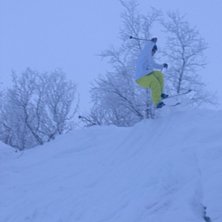 Drop i offpisten !. Foto: Martin Lundblad. &Aring;kare: Oscar Wickman.