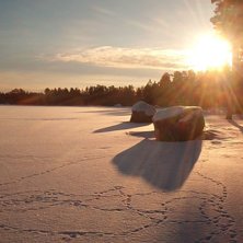 Sn&ouml; p&aring; is. Foto: Kim &Aring;slund ( Jag ).