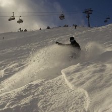 Riktigt mkt puder efter 2 dagar sn&ouml;ande och klock. Foto: Kim Hammar. &Aring;kare: Rasmus Hammar.