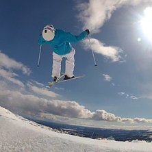 Backflip i tredje r&ouml;da under Freeride 2012.. Foto: Joakim R&ouml;hlander. &Aring;kare: Douglas Wennberg.