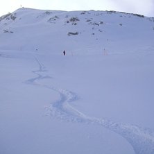 Ett sp&aring;r i annars or&ouml;rd sn&ouml;, vackert.... Foto: Johan Frick. &Aring;kare: Johan Frick.