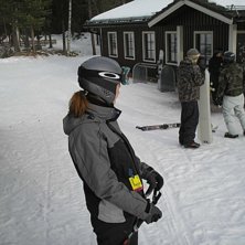 Jenny p&aring; v&auml;g mot f&ouml;rsta &aring;ket... :). Foto: Oskar Anderst&aring;l. &Aring;kare: Jenny &Aring;hman.