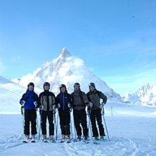Nedanf&ouml;r Europas snyggaste topp..... &Aring;kare: Jonas Andersson, Erik Dandanell,Josef Axelsson, Lars Sahlstr&ouml;m och Andreas Rindesk&auml;r.