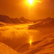 En fin dag halvv&auml;gs upp p&aring; berget. Sett genom go. Foto: Albin Eliasson.