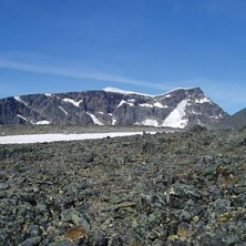V&auml;ldigt fin bild p&aring; kebenekaises b&aring;da toppar me. Foto: Arvid Nystr&ouml;m.