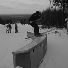 F&ouml;rsta C-boxen jag har klarat med mina nya skidor. Foto: -. &Aring;kare: Henke Petersson.