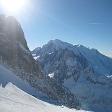 H&auml;rlig bild med Mont Blanc i bakrunden.. Foto: Jonas Byding.