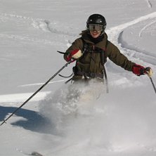 Solsken och puder!!!. Foto: P&auml;r Alenbrand. &Aring;kare: Mia Carl&eacute;n.