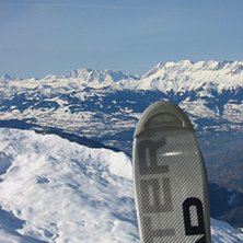 Underbar utsikt + mina goa skidor... =). Foto: Johanna Flod&eacute;n.