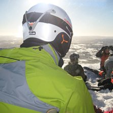 Denna dag bl&aring;ste det i ca 20 m/s, men vackert var. Foto: Carl Olsson. &Aring;kare: Jakob Andersson.