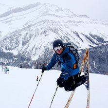 top of chair lift Lake Louise . Foto: Tim Dufficy. &Aring;kare: Riley Rice.
