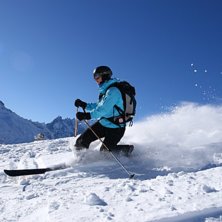 f&ouml;rsta dagen p&aring; en vecka telemark offpistgruppen. Foto: ett proffs. &Aring;kare: &Aring;sa Bj&ouml;rknert.