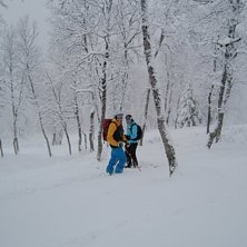 Loveskiing is tha shiiit!. Foto: Bj&ouml;rn Asplund. &Aring;kare: Magnus &amp;amp; Annika Kron.