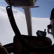 I helikopetern. Foto: Magnus Edblom.