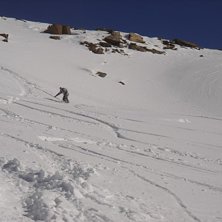 Offpist on Gornergrat side. Foto: Hakan Cervin. &Aring;kare: Matteo Delledonne.