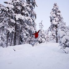 Chillade i nypudret! :D. Foto: Gustaf Wennerstr&ouml;m. &Aring;kare: Erik Lundmark.