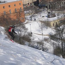 Kort och brant!. Foto: Martin Ericson. &Aring;kare: Arne Eriksson.