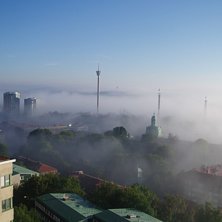 min morronutsikt fr&aring;n balkongen. . Foto: jag.