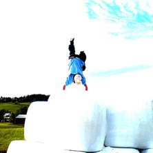 Handstand p&aring; en rundbal;) . Foto: Fredrik Lundin. &Aring;kare: Johan Lundin.