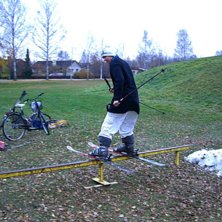 Kim testa k&ouml;ra lite innan dom drog och h&auml;mta sn�. Foto: Erik Brohagen. &Aring;kare: Kim L&ouml;fgren.