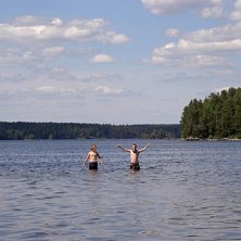fika paus efter kajaking. Foto: mamma.