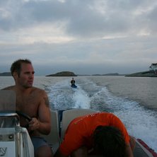 Foto: Jag. &Aring;kare: Rickard, Slicky och jag.