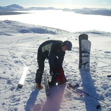 Offpist&aring;ket ner kanske man inte har n&aring;gra v&aring;ta . Foto: Maria Juliusson. &Aring;kare: Tomas Blomberg.