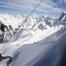 Vi valde den h&ouml;gre lite sv&aring;rare linjen ist&auml;llet. Foto: Natalie.