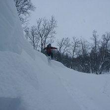 L&ouml;ssn&ouml;&aring;kning nedanf&ouml;r StorGrova i Kittelfj&auml;ll. Foto: Rickard Nordlund. &Aring;kare: Jonas Emilsson.