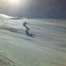 Titlisglaci&auml;ren en isig oktoberdag. N&auml;stan inga . Foto: Cathryn Birch. &Aring;kare: Linus Gabrielsson.