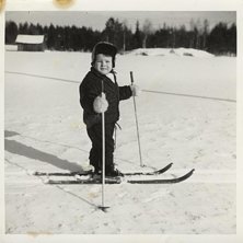 1963 eller 1964 mina f&ouml;rsta stavtag. Foto: Ingrid Bergman (mamma). &Aring;kare: Dan Bergman.