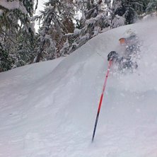 Puderdag 2012-01-21 efter ett m&auml;ktigt sn&ouml;fall p�. Foto: Peter H&auml;ggblad. &Aring;kare: Tomas Andersson.