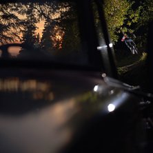 Galen solnedg&aring;ng i n&auml;rheten av Fj&auml;llg&aring;rden i . Foto: Mattias Fredriksson. &Aring;kare: Janne Tj&auml;rnstr&ouml;m.