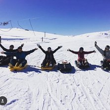 Nydelige april!
Str&aring;lende sol og flotte ski forho.
