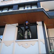 Dropp fr&aring;n f&ouml;nstret. Vi hade gjort en egen park . Foto: jag. &Aring;kare: Mange eriksson.