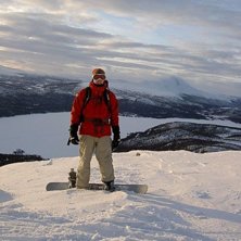 Riktigt fin &aring;kning och utsikt efter lite hikning!. Foto: Johan Holmstr&ouml;m. &Aring;kare: P&auml;r Hagenstam.