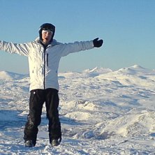 1444 steg till toppen.
Lycka!. Foto: Mats M&auml;ki. &Aring;kare: Hannes M&auml;ki.