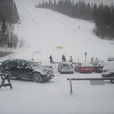 Bild utanf&ouml;r hotellet i &Aring;re, h&auml;rlig skid&aring;kning. Foto: Rasmus Hjortevang.