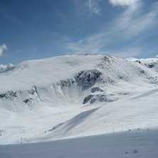Utsikt fr&aring;n toppen p&aring; pisten Markudjik3 och rakt. Foto: Melker Rinaldo.