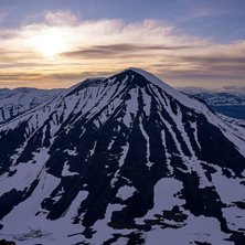 16 June 2020.
Tj&aring;muhas in the Abisko alps seen f.