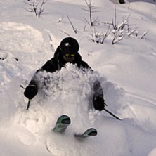 Fick lite sn&ouml; iaf. Kul &aring;kning i vemdalsskalet. . Foto: Christoffer Bergqvist. &Aring;kare: Fredrik Bergqvist.