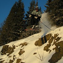 Fin klippa i midvintersolen... Foto: Sofie &Aring;hrman. &Aring;kare: Johan Edenteg.