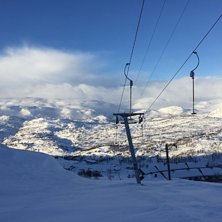 Fantastisk pudderdag +40cm sn&oslash;
Litt byger, sn&oslash; o.