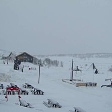 Dagens oppdatering
En del vind og sn&oslash; i dag! Heim.