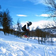 Lite luft innan skogen ner mot Buskvallen.. Foto: Voltaren. &Aring;kare: Fredde.