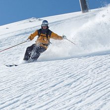 Vaknar upp och solen gassar och nyfallen sn&ouml; fr&aring;. Foto: Daniel Eklund. &Aring;kare: Roberth Jensen.