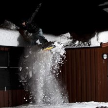 Drop fr&aring;n taket vid den lokala skidbacken. Foto: Anton Svanborg. &Aring;kare: Patrik S&ouml;rman.